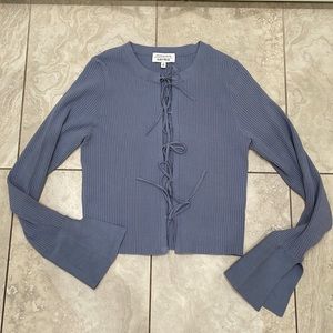 & other stories tie front sweater.